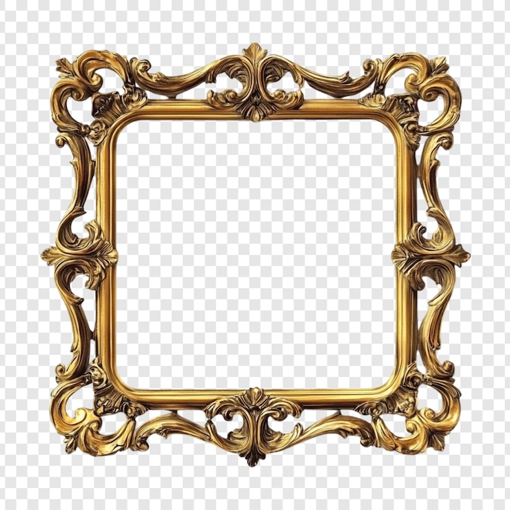 PSD grátis uma obra-prima antiga com moldura de ouro ornamentada