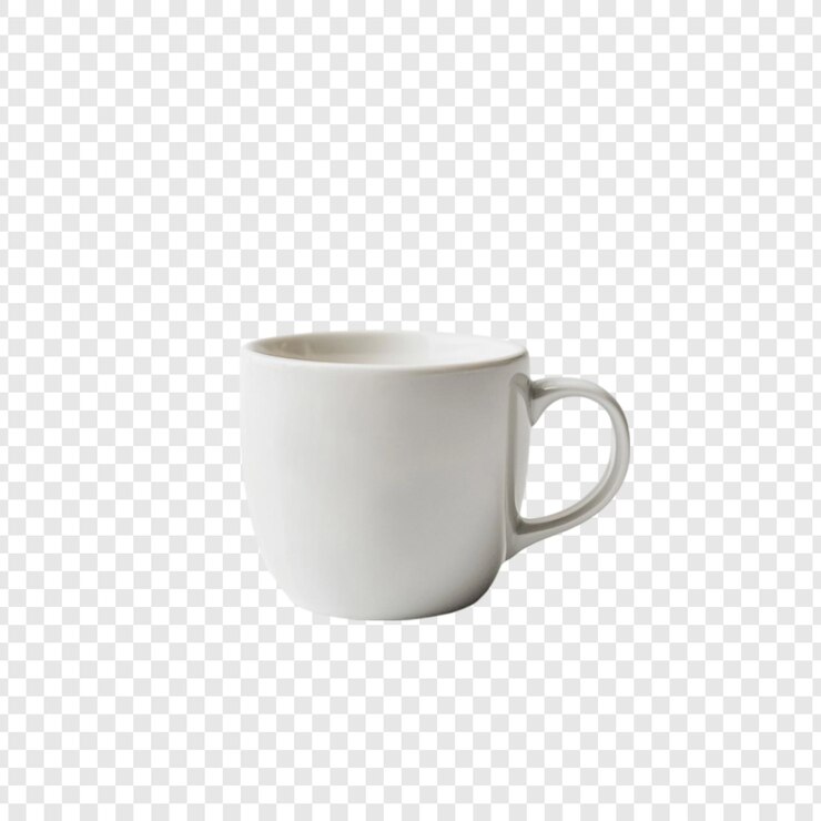 PSD grátis uma xícara branca simples, limpa e elegante