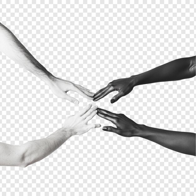 Unidade na Diversidade Uma Mão Negra e Branca Estendendo a Mão