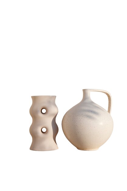 Vaso moderno com estética suave
