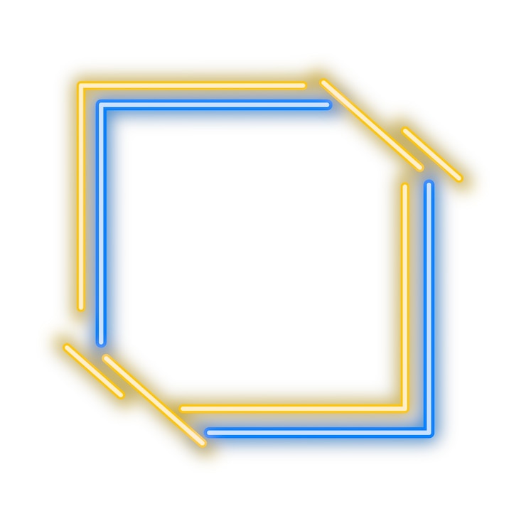 PSD grátis vector luz de néon quadro