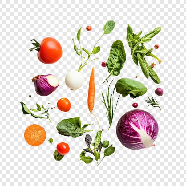 Vegetais vibrantes Uma coleção colorida de produtos frescos