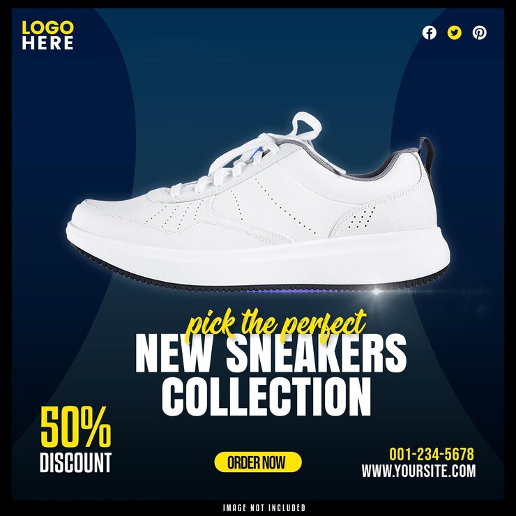 PSD grátis venda de sapatos para postagem em mídias sociais ou design de modelo de banner quadrado