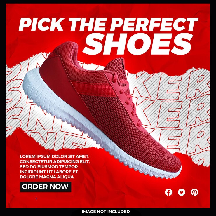 PSD grátis venda de sapatos para postagem em mídias sociais ou design de modelo de banner quadrado