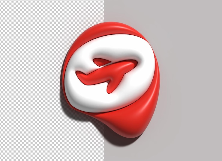 PSD grátis viagens web icon airlines logo design de ilustração 3d