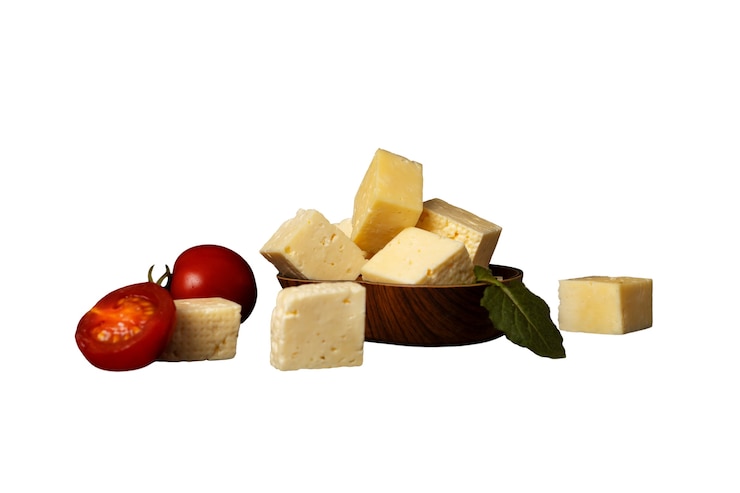 PSD grátis vista de queijo fresco e delicioso
