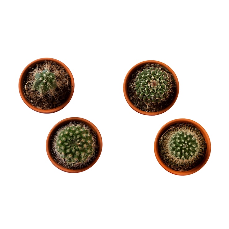 PSD grátis vista de uma planta de cacto em pote