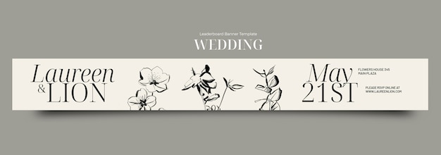 PSD grátis wedding template design