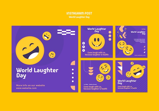 PSD grátis world laughter day celebration template