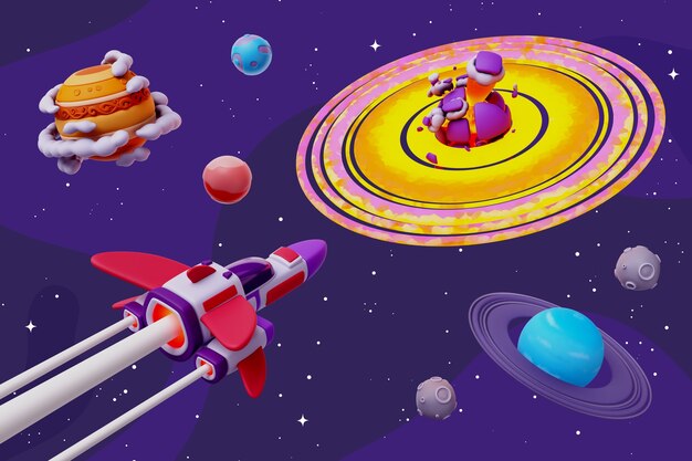 3d galaxy illustration