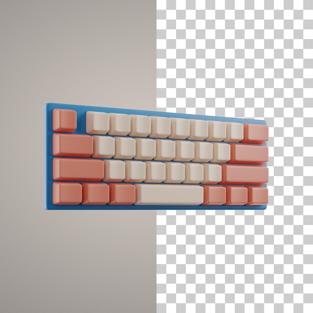 3d keyboard clipping path