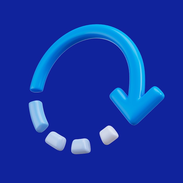 3d rendering of loading ui icon