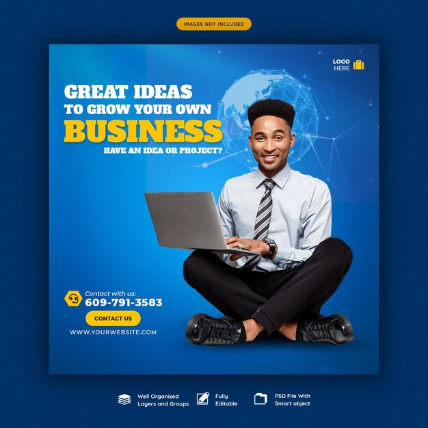 business promotion and corporate social media banner template