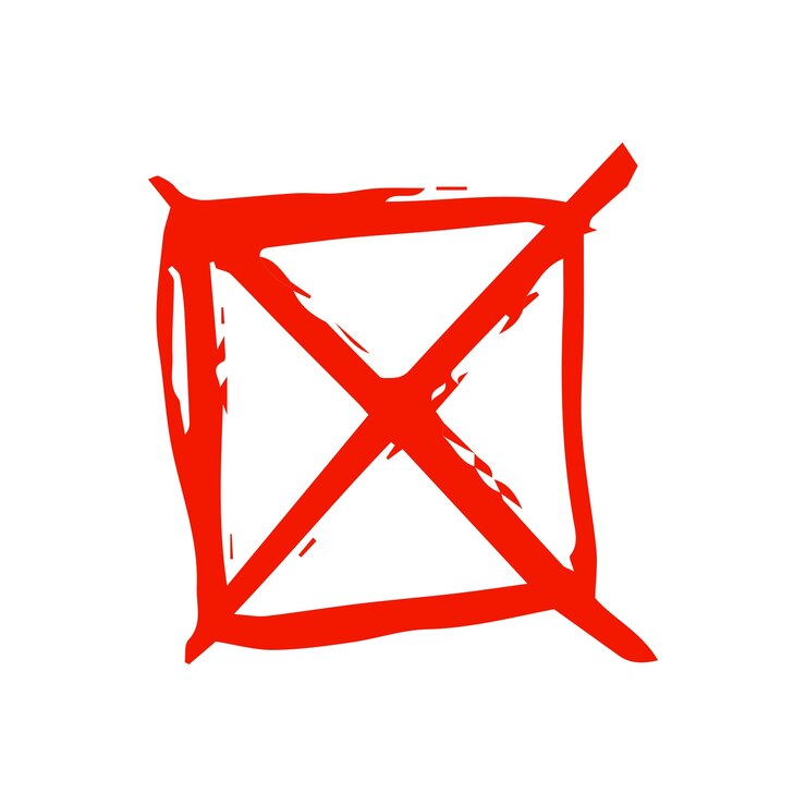 Miễn phí PSD cross mark isolated