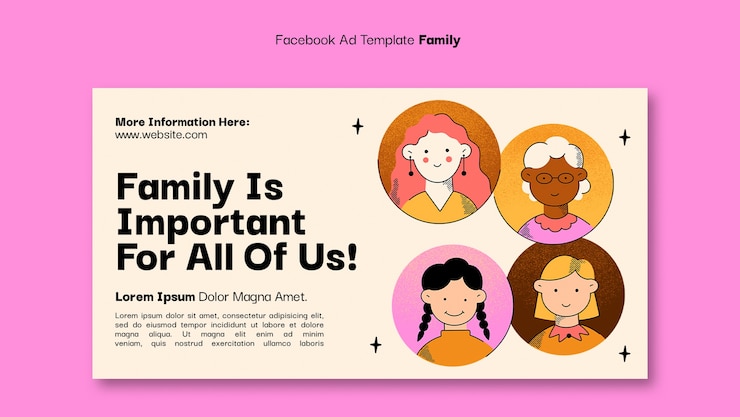 Miễn phí PSD families celebration facebook template