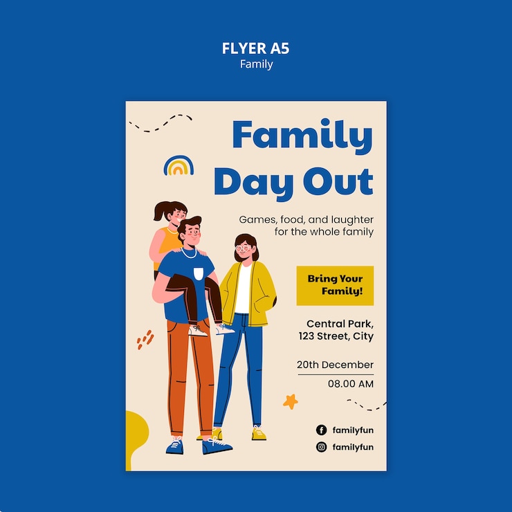 Miễn phí PSD family flyer template design
