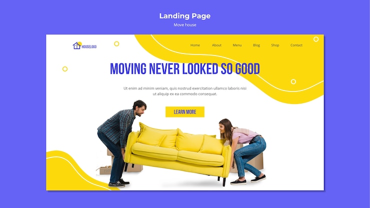 Miễn phí PSD moving never looked so good landing page