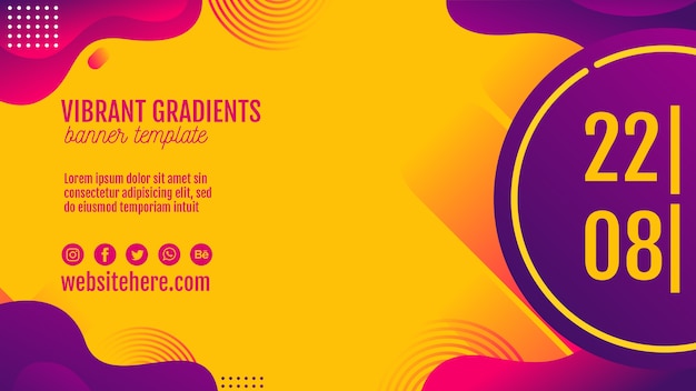 music festival yellow banner template