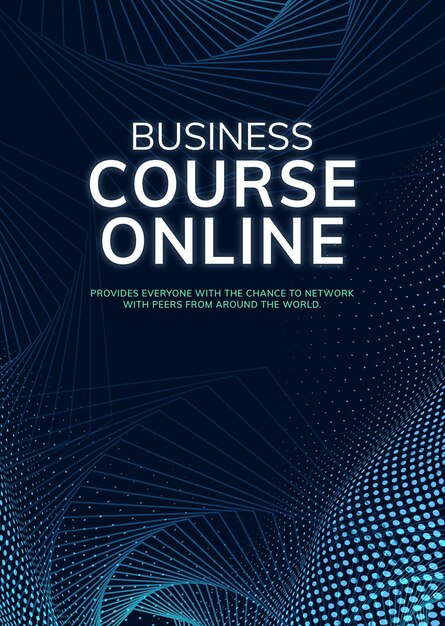 Online business course template psd network connection