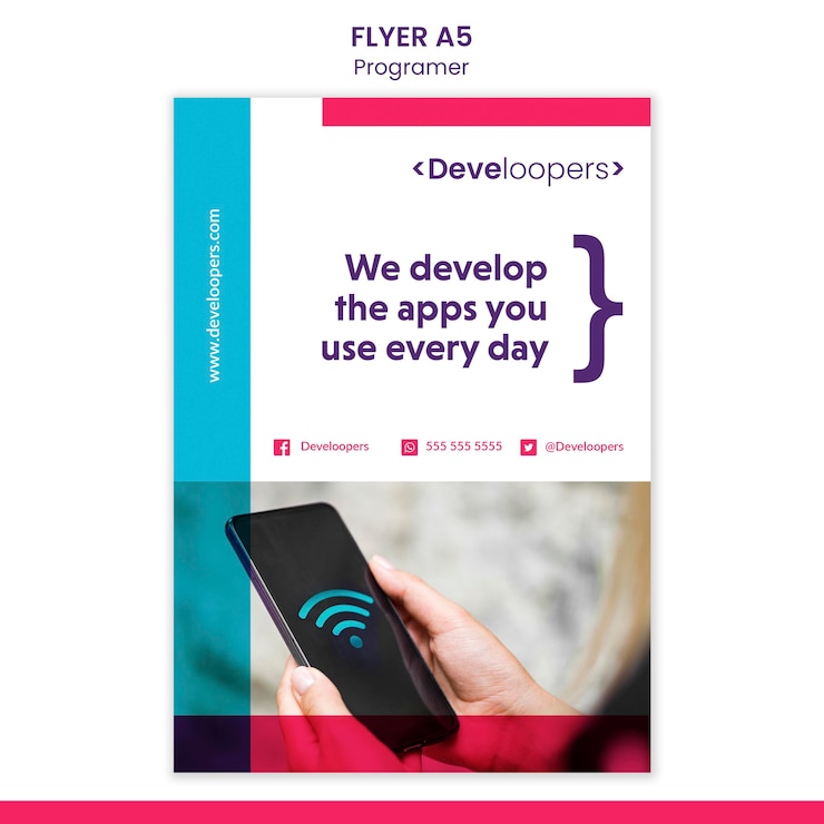Miễn phí PSD programmer ad flyer template