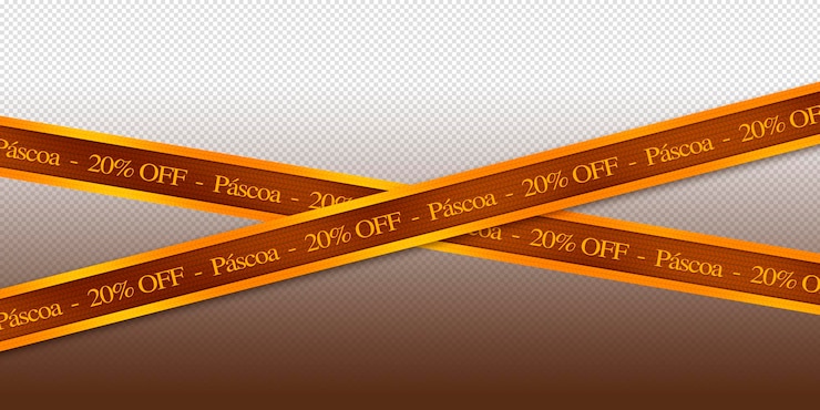 Miễn phí PSD ribbon with editable text for easter campaigns feliz pascoa in brazil