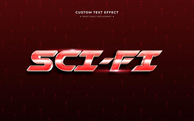 scifi 3d text style effect