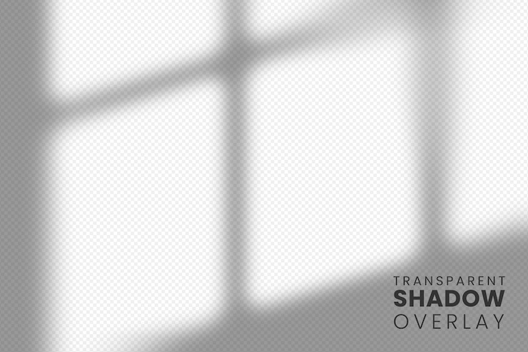 Miễn phí PSD transparent window shadow overlay template