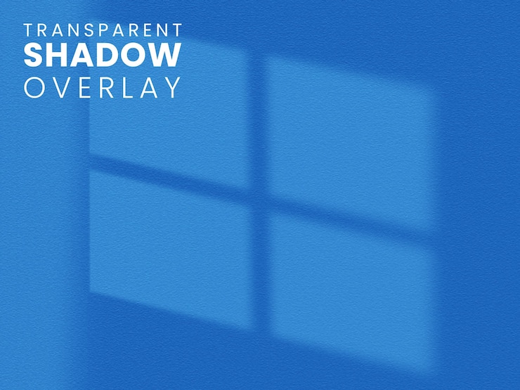 Miễn phí PSD transparent window shadow overlay template