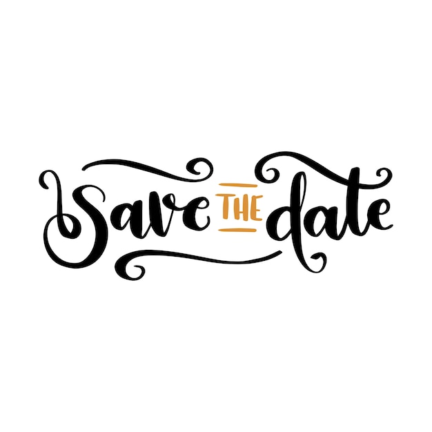 wedding lettering  illustration