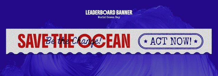 Miễn phí PSD world oceans day celebration template