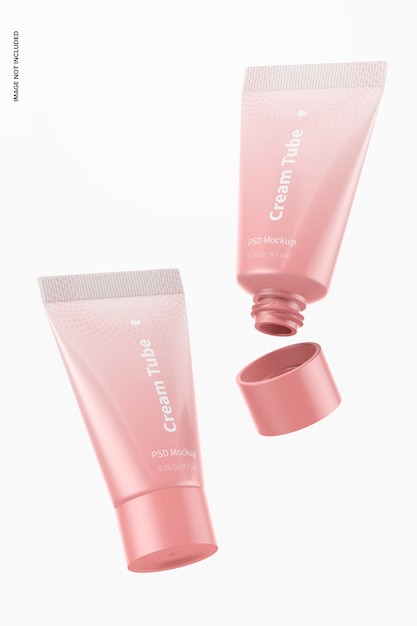 0.16 Oz Cream Tube Mockup, Floating