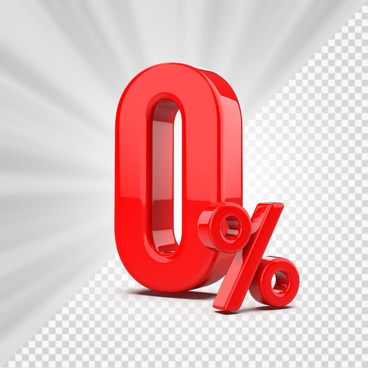PSD 0 prozent angebot in 3d-rendering