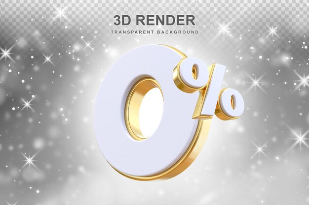 0 prozent gold-promotion vor dem verkauf 3d-render