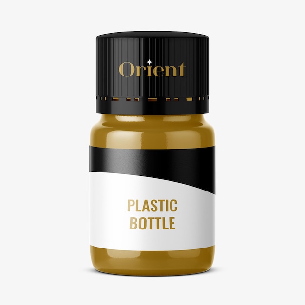 0027 glossy pharma bottle mockup