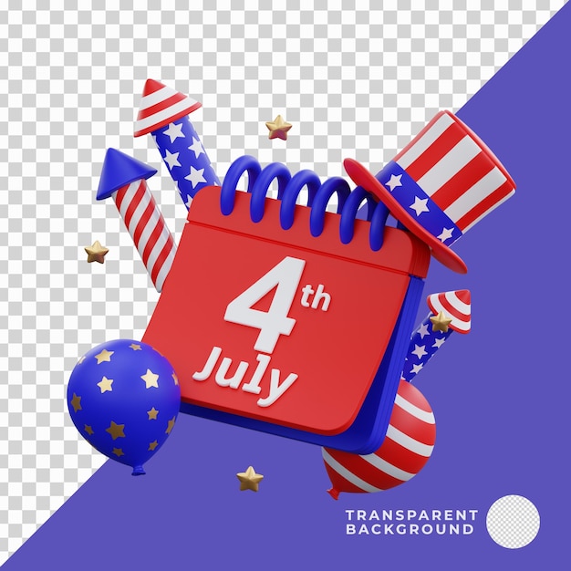 04 de julho do calendário americano