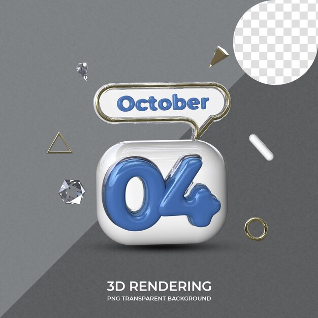 04. oktober plakatvorlage 3d-rendering