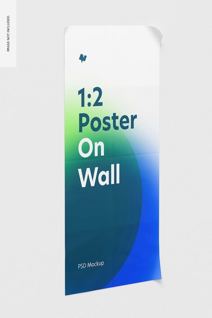 1: 2 poster auf wandmodell, perspektivische ansicht