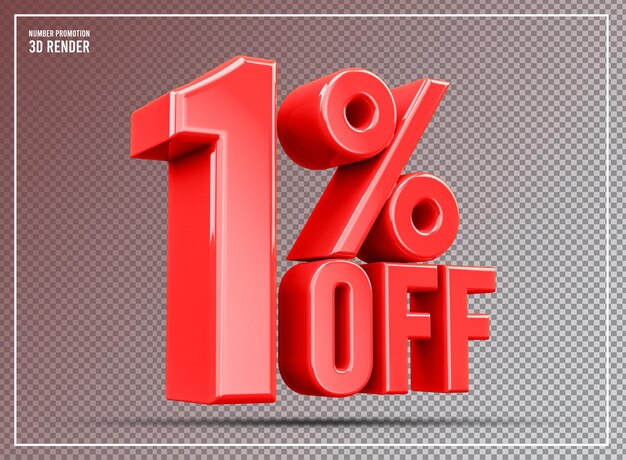 1 por ciento de descuento en Red 3D Render Promoción