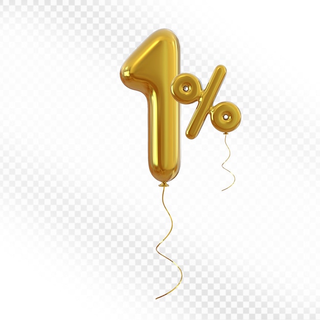 1 por ciento de oferta de globo de oro en 3D