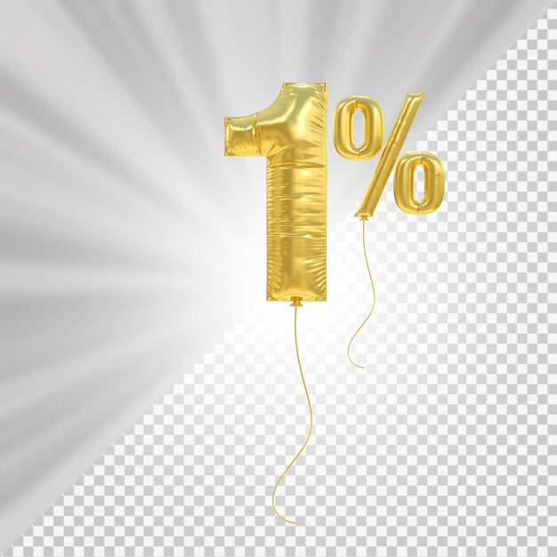 El 1 por ciento ofrece globos en renderización 3D