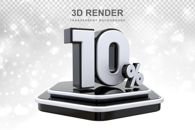 1 por ciento de promoción podium 3d render