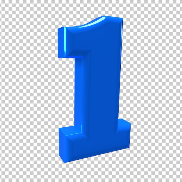 1 number one logo blue icon 3d winner sign
