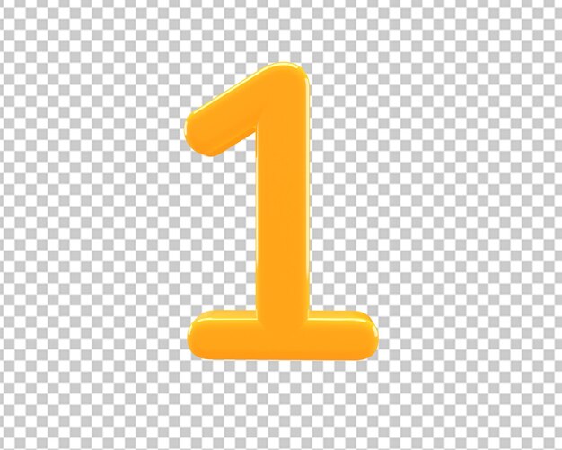 1 numero uno oro testo 3d