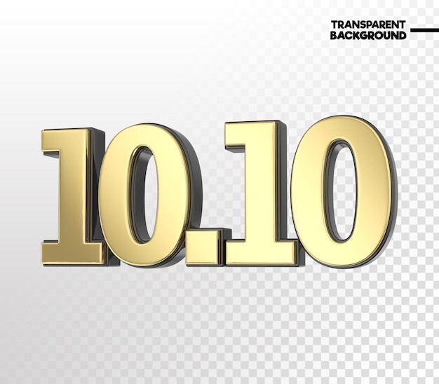 10 10 venta oro render 3d