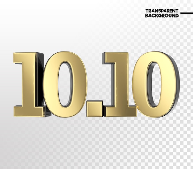 10 10 venta oro render 3d