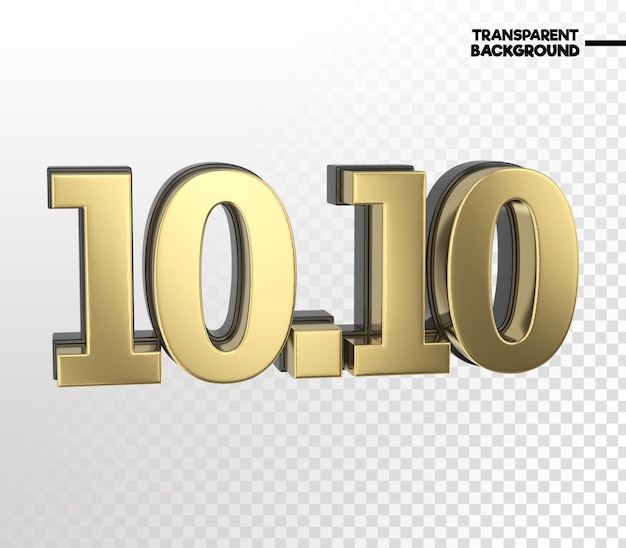 10 10 venta oro render 3d