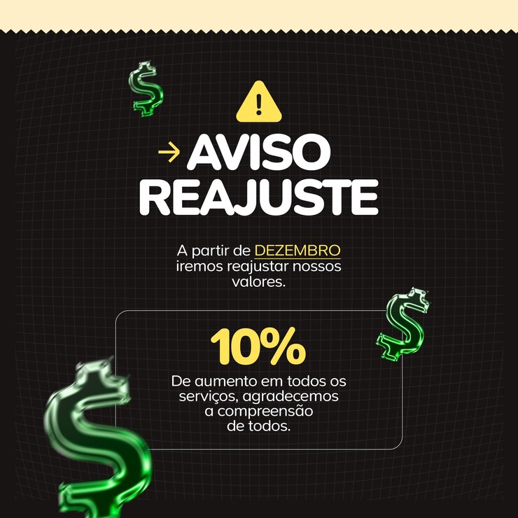 PSD 10 aumento de nuestros servicios aviso de ajuste