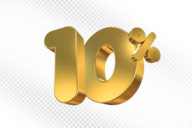 El 10 por ciento de descuento en oro 3D Promoción