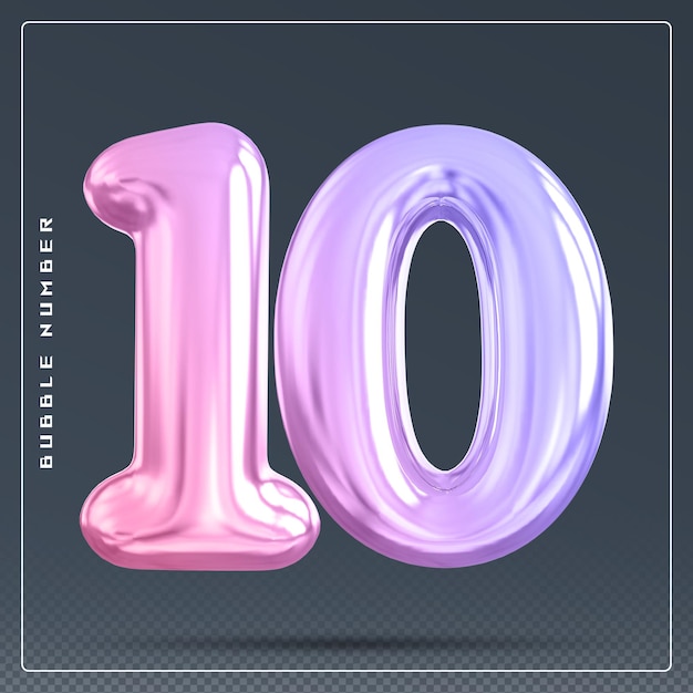 10 gradiente di bolla numerica rendering 3D