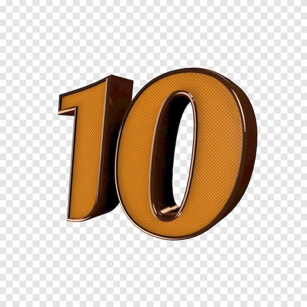 10 marrom 3d